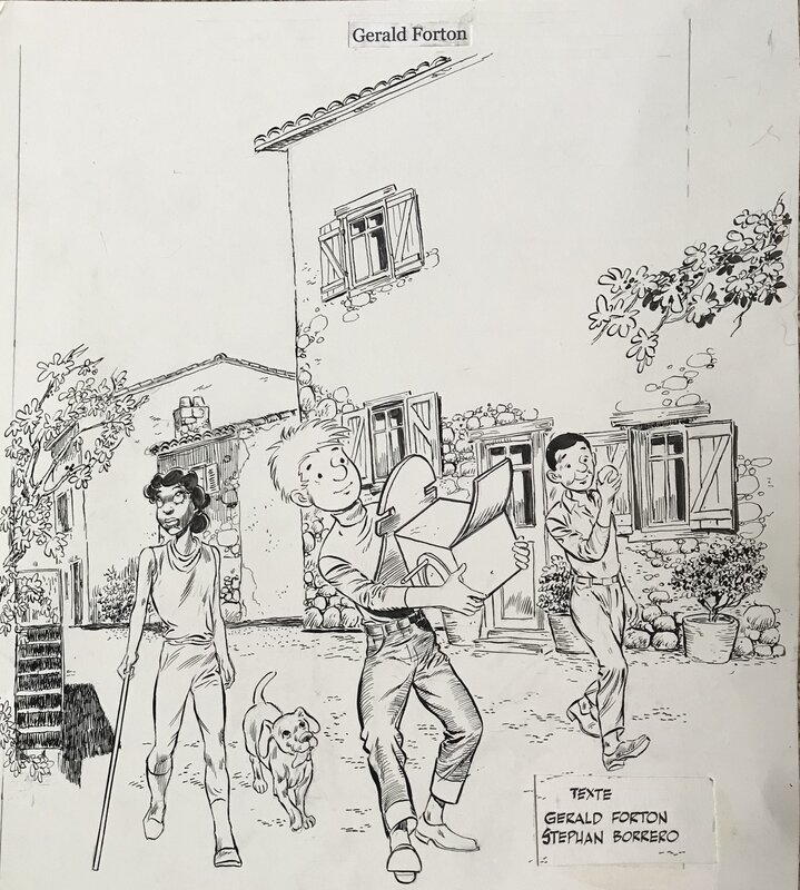 Gérald Forton, Bibi  fricotin et la boite aux rêves , couverture - Planche originale
