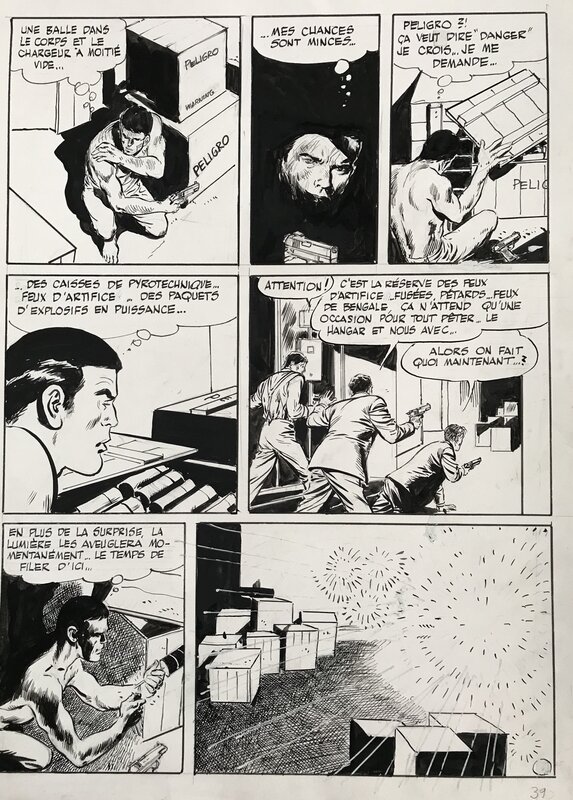 Gérald Forton, Bob Morane , Dans l’ombre du cartel - Planche originale