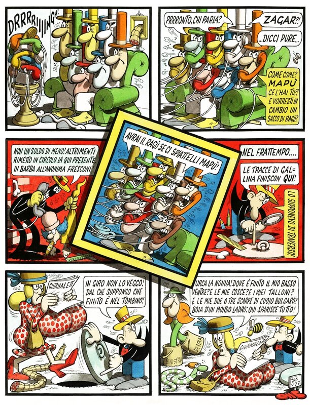 Cipzagmapu par Benito Jacovitti - Planche originale