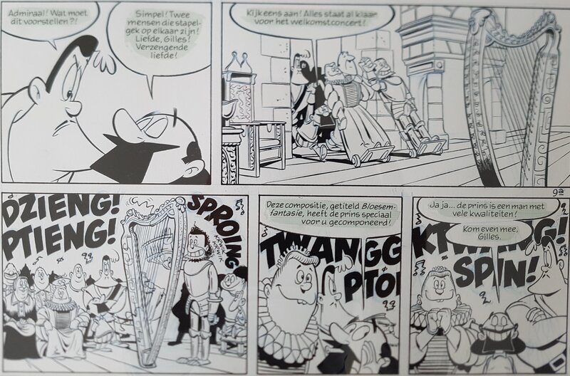 Hanco Kolk, Peter De Wit, Originele halve pagina Gilles de Geus deel 7 'Willem de Zwijger' - Comic Strip
