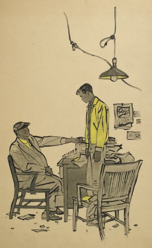 Illustration Harry Beckhoff - jeune journaliste - Original Illustration