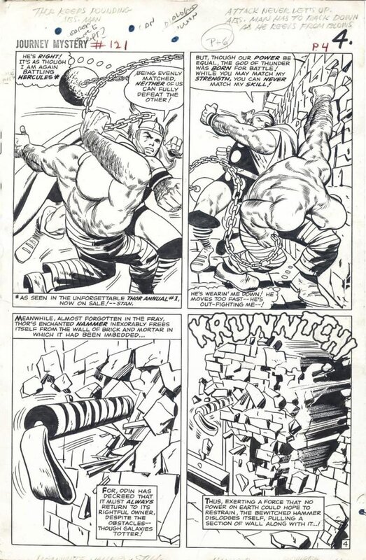 Jack Kirby, Vince Colletta, Journey into Mystery / Thor #121 - Planche originale