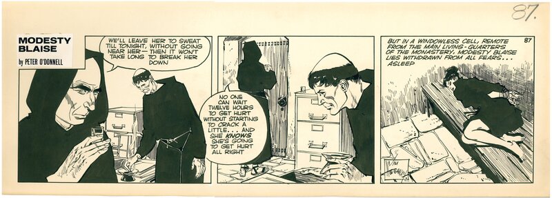 Jim Holdaway - Modesty Blaise strip #87 - La Machine - Planche originale