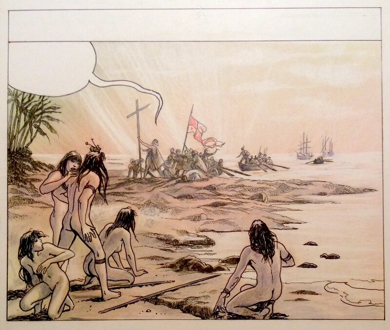 Milo Manara, 1492 - La découverte de l'Amérique - Christophe Colomb - Planche originale
