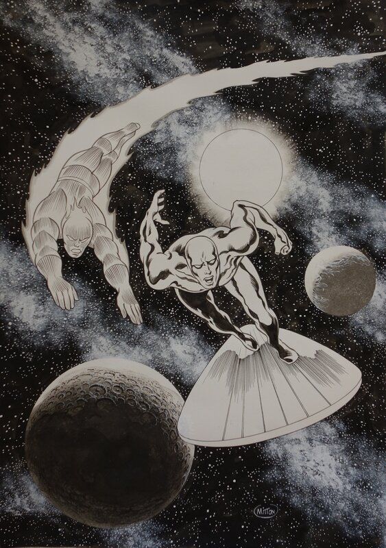 Silver Surfer par Jean-Yves Mitton - Illustration originale