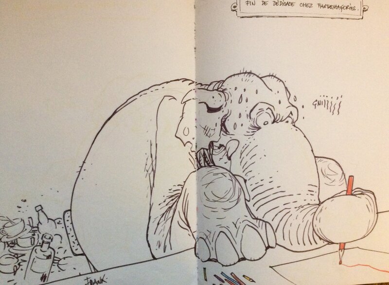 Eléphant by Frank Pé - Sketch