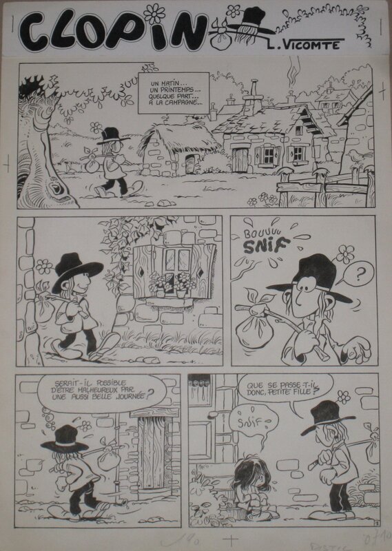 Clopin - page 1 par Laurent Vicomte - Planche originale
