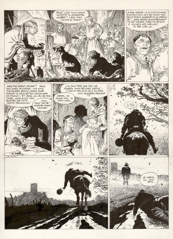 Hermann, Les Tours de Bois-Maury - Olivier - Planche originale