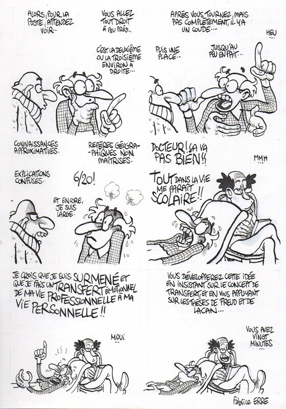 Fabrice Erre, Vie Scolaire - Planche 3 (Une année au lycée T1) - Planche originale