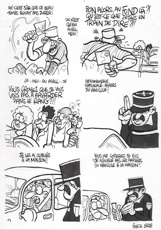 Fabrice Erre, Vie Scolaire - Planche 2 (Une année au lycée T1) - Comic Strip
