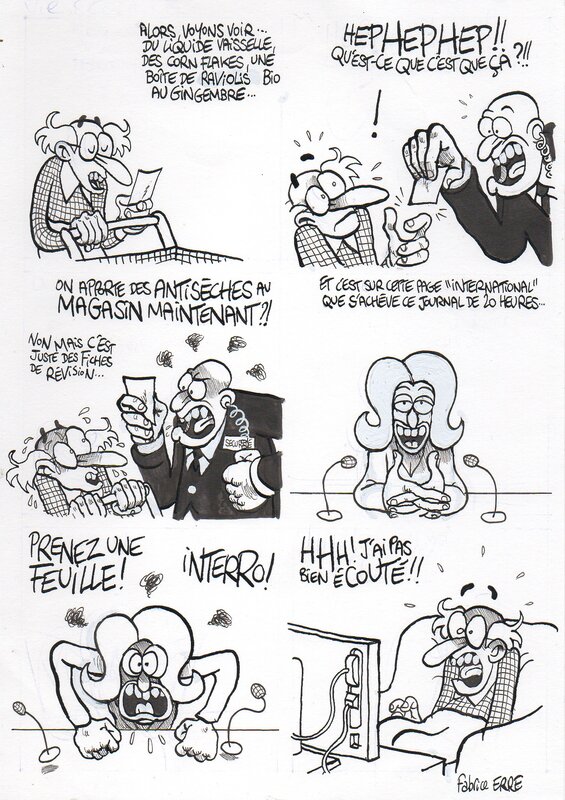 Fabrice Erre, Vie Scolaire - Planche 1 (Une année au lycée T1) - Comic Strip
