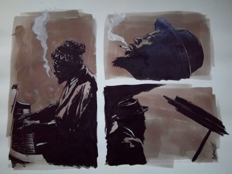 Thelonius Monk by Christophe Chabouté - Original Illustration
