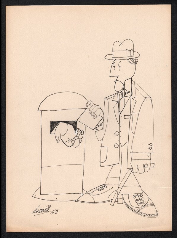 Mailbox par Alberto Breccia - Illustration originale