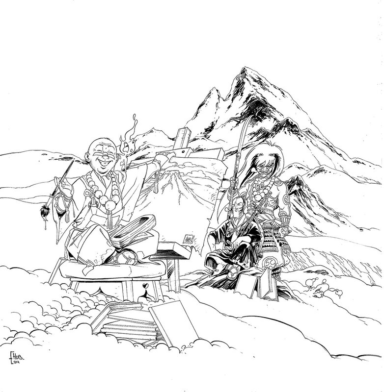 Hub, OKKO: affiche du festival BD des Pyrénées 2014 - Illustration originale