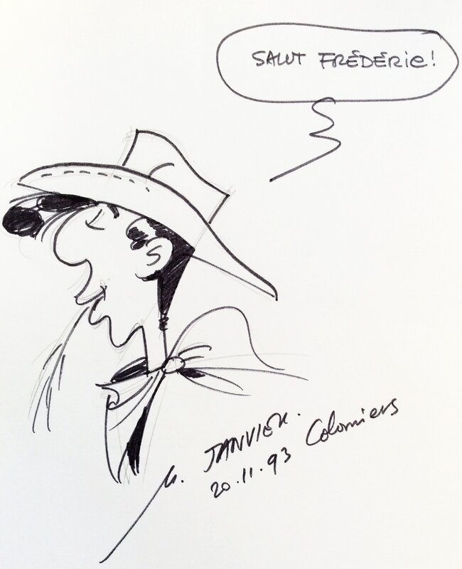 Lucky Luke par Michel Janvier, Morris - Dédicace