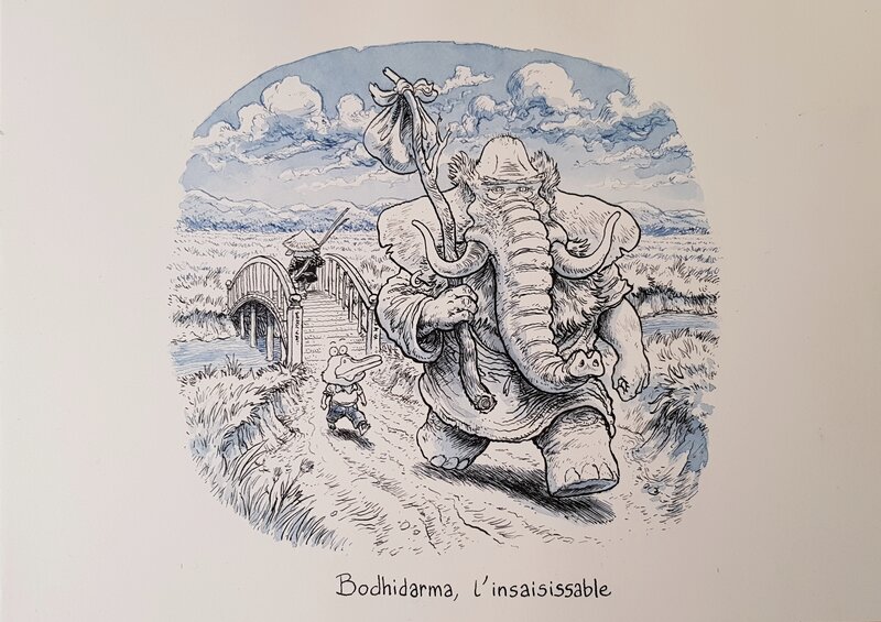 Phicil, Bodhidarma, l'insaisissable - Original Illustration