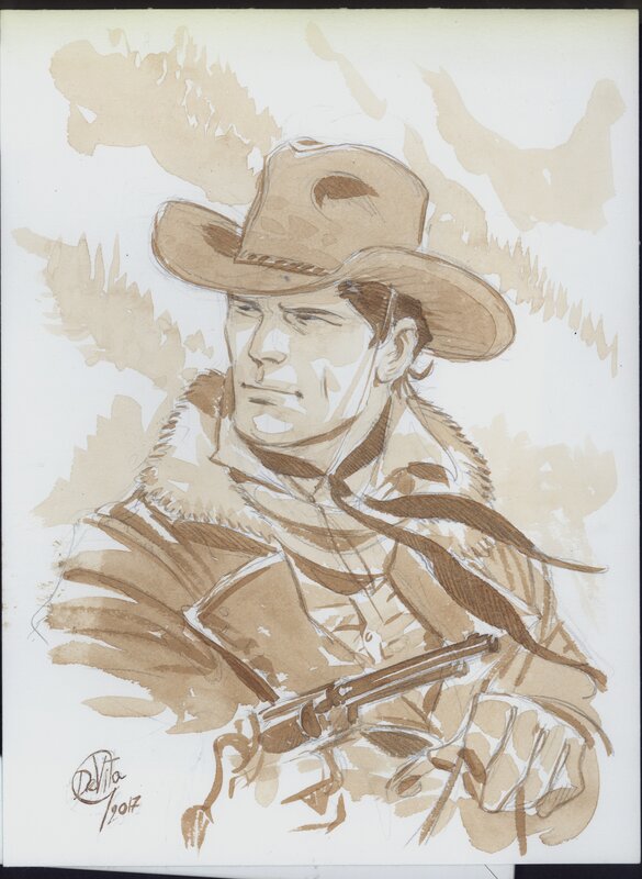 Tex par Giulio De Vita - Illustration originale