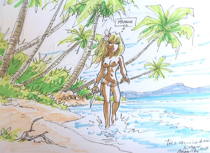 A la plage by Dany - Sketch