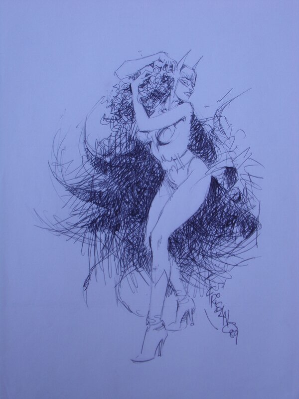 Batgirl by Pierre Frisano - Sketch