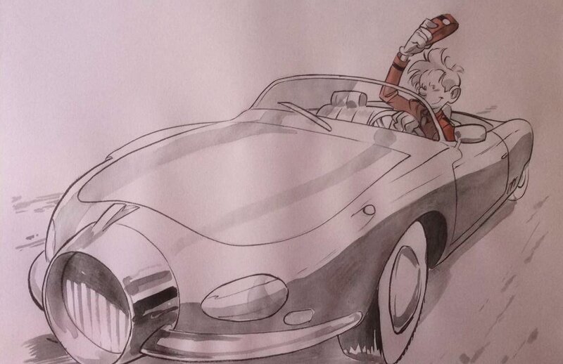 Jose-Luis Munuera Spirou - Original Illustration
