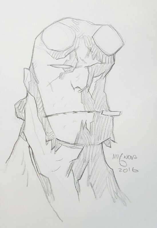 Hellboy par Mike Mignola - Planche originale