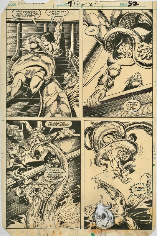 Conan annual #7 par John Buscema, Ricardo Villamonte - Planche originale