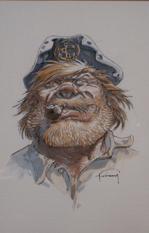 Barney Jordan par Hermann - Illustration originale