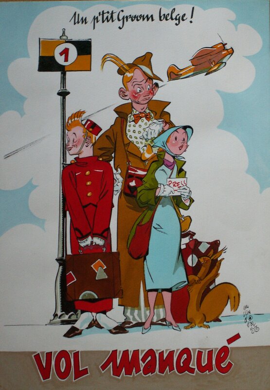 Spirou & Fantasio par Al Severin - Illustration originale