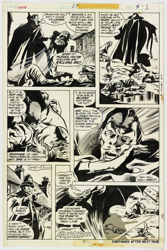 Gene Colan, Tom Palmer, Tomb of Dracula # 29 - Planche originale