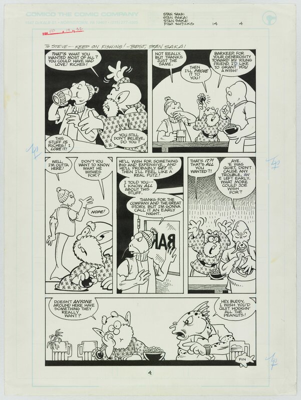 Fish Police #14 par Stan Sakai - Planche originale