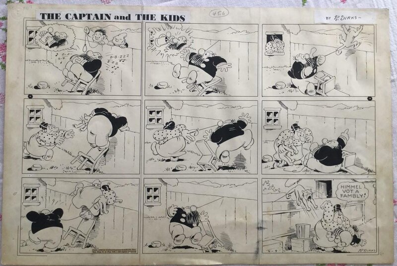 En vente - Rudolph Dirks, The Captain and the Kids - Planche originale