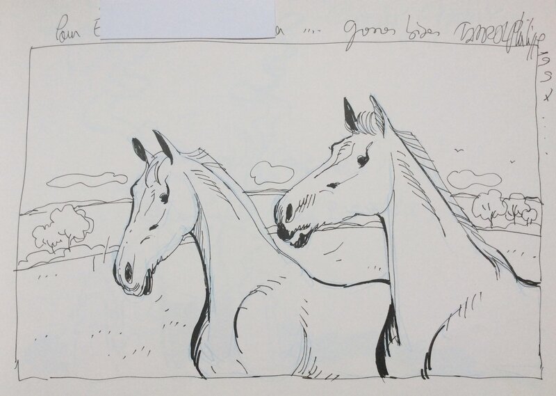 Deux chevaux par Philippe Tarral - Dédicace