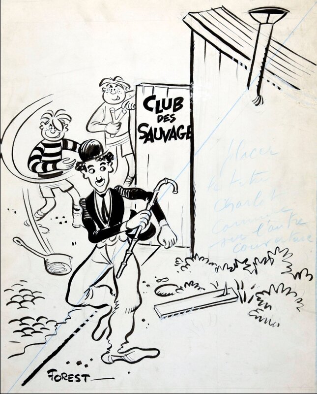 Jean-Claude Forest, Pschitt Aventures n°9 1957 - Charlot - Comic Strip