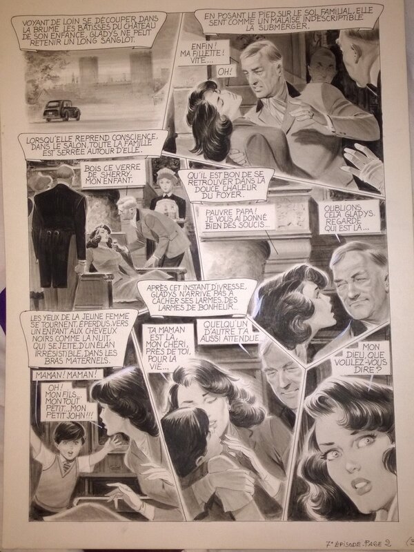 Jean Sidobre, Georges Lévis, Francis Leroi, Les perles de l'amour_planche 38 - Planche originale