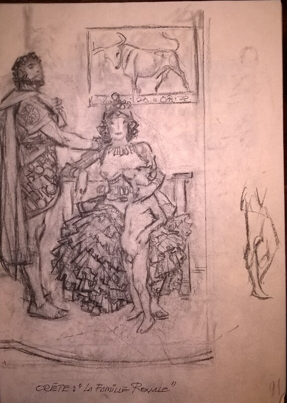 Raymond Poïvet, Poivet / famille royale de Crête - Original Illustration