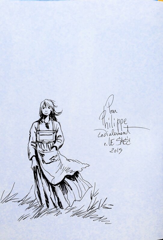 Dédicace  Erwan Le Saëc  Entrte Terre & Mer - T3 - Sketch
