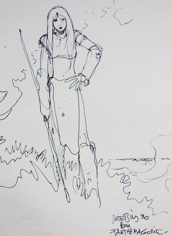 Femme by Moebius - Sketch