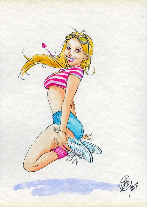 Pinup par Giulio De Vita - Illustration originale