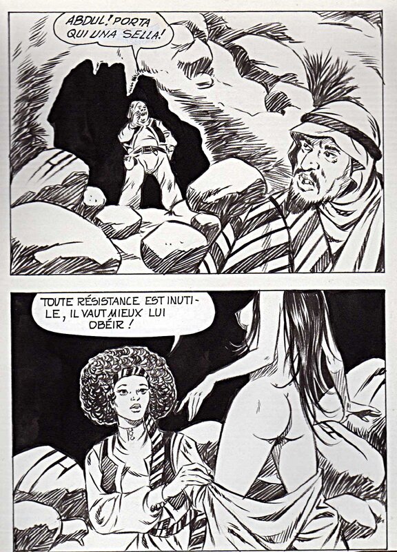 Alberto Del Mestre, La chair et le fer - La Schiava n°20 page 20 (série jaune n°126) - Planche originale