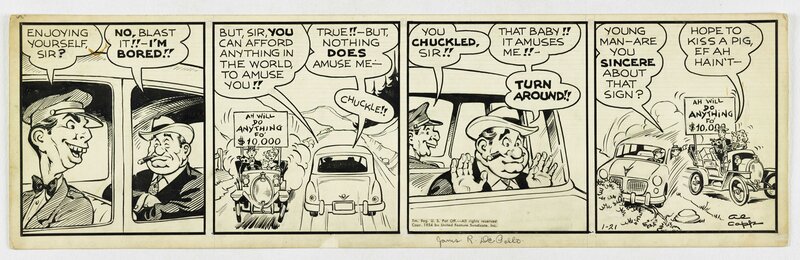 Al Capp, Li'l Abner daily from 21. January 1954 - Planche originale