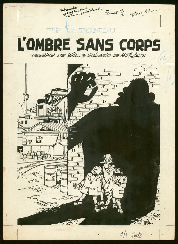 Will, Maurice Tillieux, 1970 - Tif & Tondu : L'ombre sans corps * - Original Cover