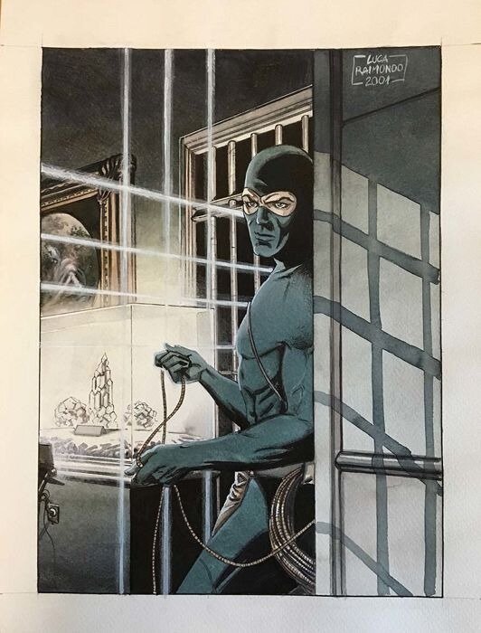 Diabolik par Luca Raimondo - Planche originale