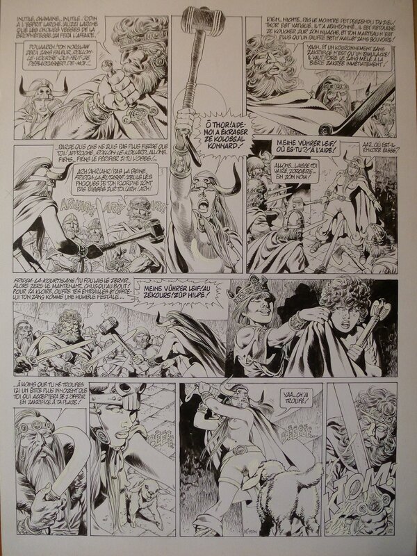 Jean-Yves Mitton, Chroniques Barbares tome 5 planche 42 - Planche originale