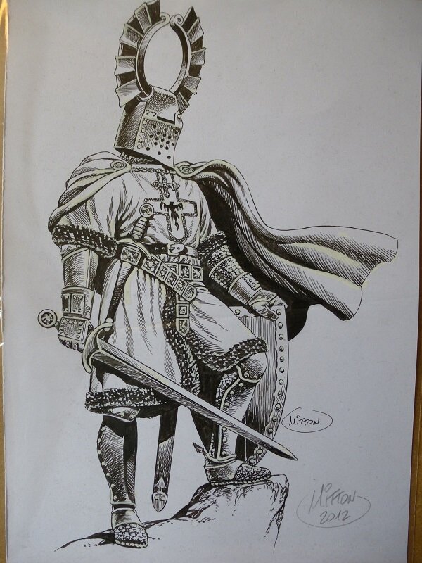 Teutonic Knight by Jean-Yves Mitton - Original art