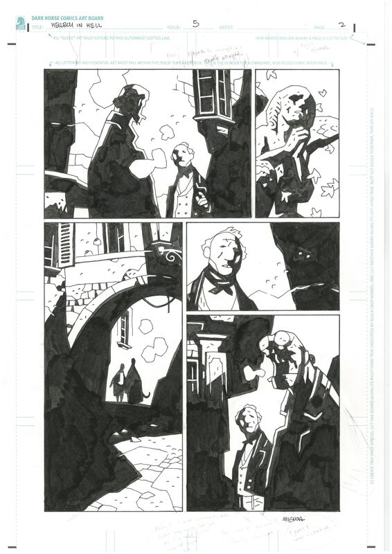 Mike Mignola, Hellboy in Hell #5 pg 2 - Planche originale