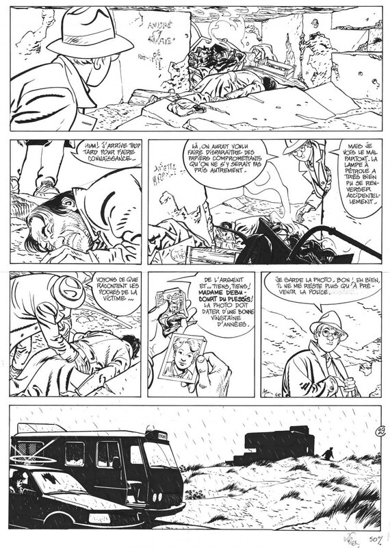 Alain Dodier, Le VAGABOND DES DUNES Planche originale 29 - Planche originale