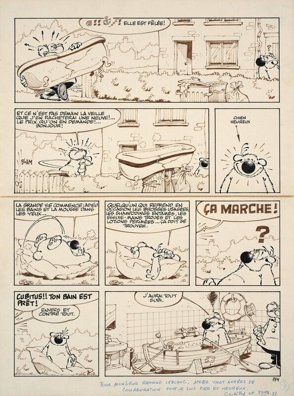 Dupa, Planche original Cubitus - Comic Strip
