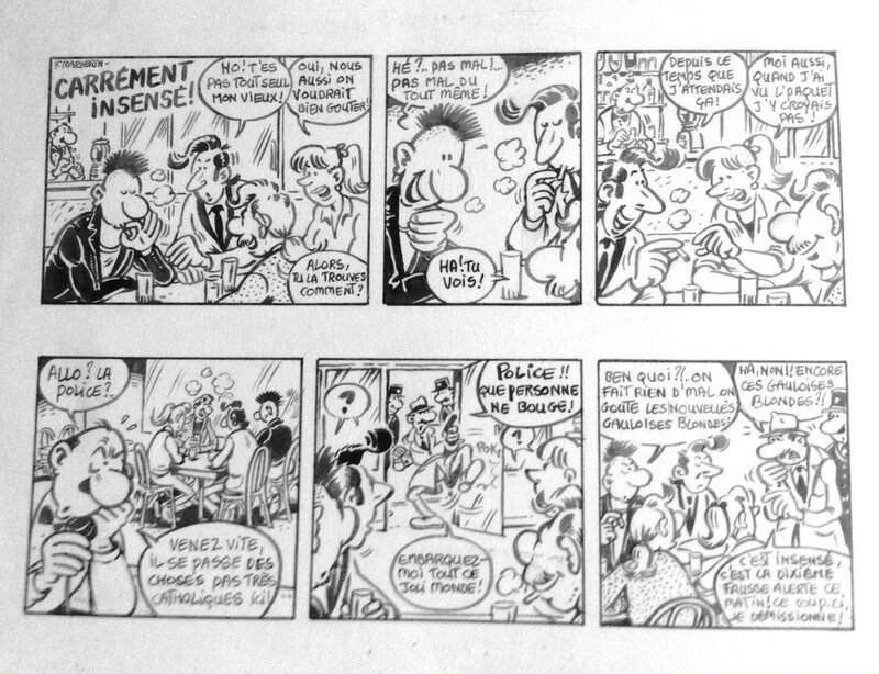 Frank Margerin, Publicité gauloise blonde - Comic Strip