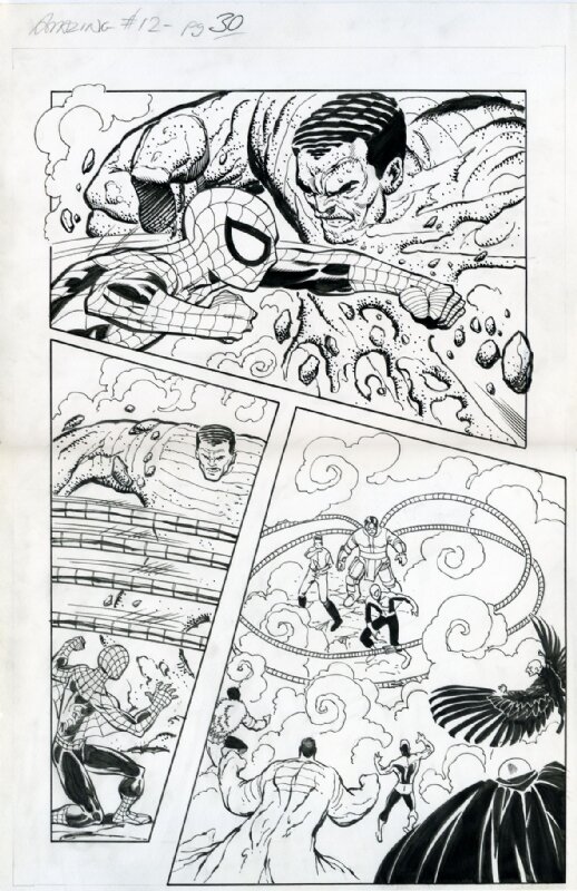 John Byrne, Rodney Ramos, John Beatty, Amazing Spider-man - John Byrne - Spidey & sinister 6 - Planche originale