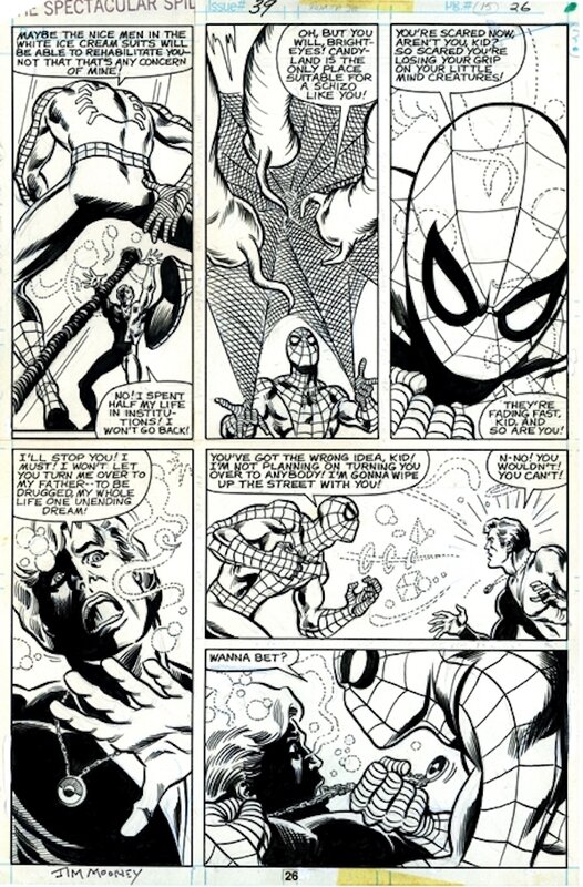 John Romita Jr., Jim Mooney, Spectacular Spider-Man - Spidey & Schizoid-Man - Planche originale
